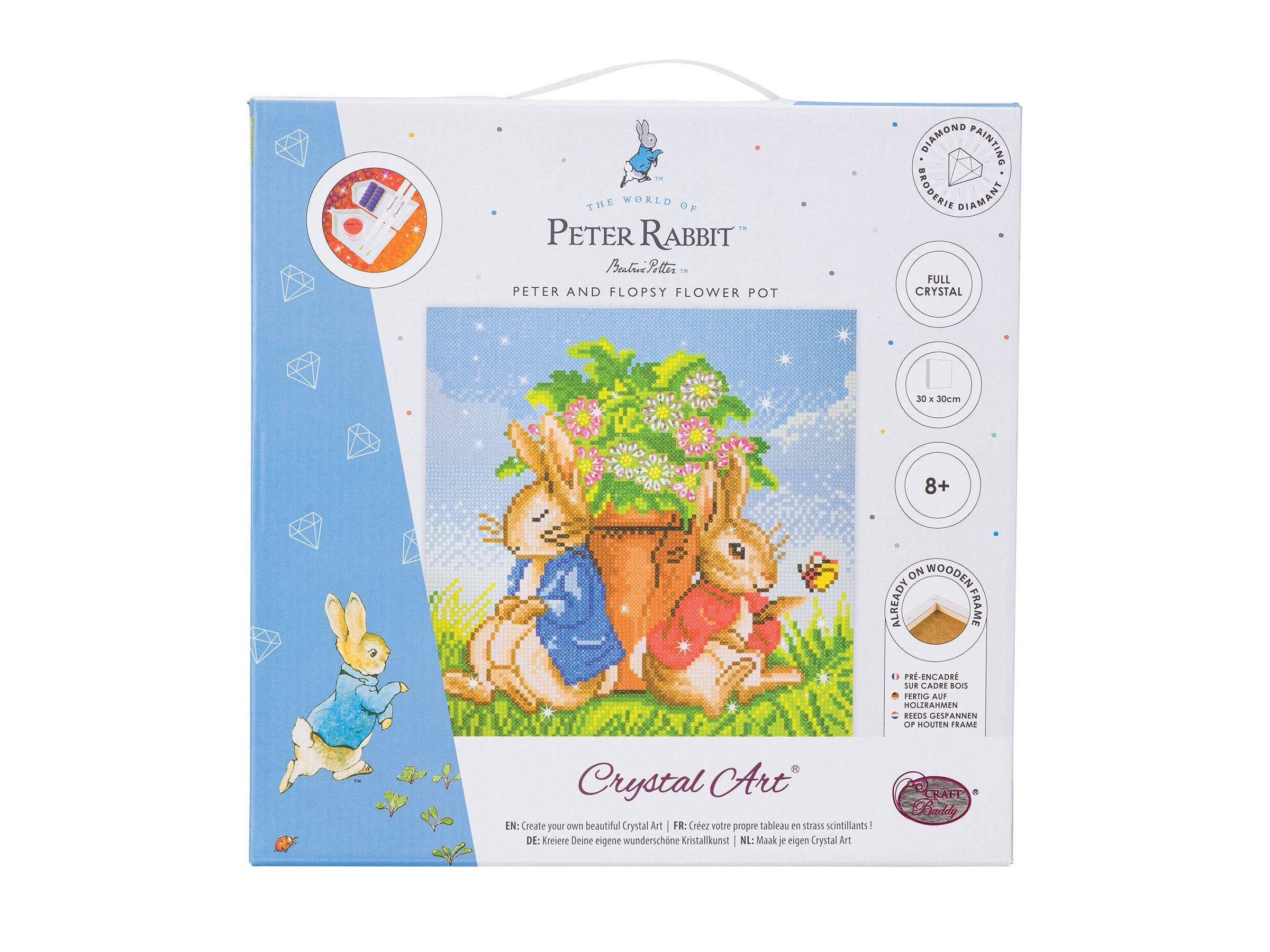 Crystal Art Kit - Peter and Flopsy Medium (11.8" x 11.8")