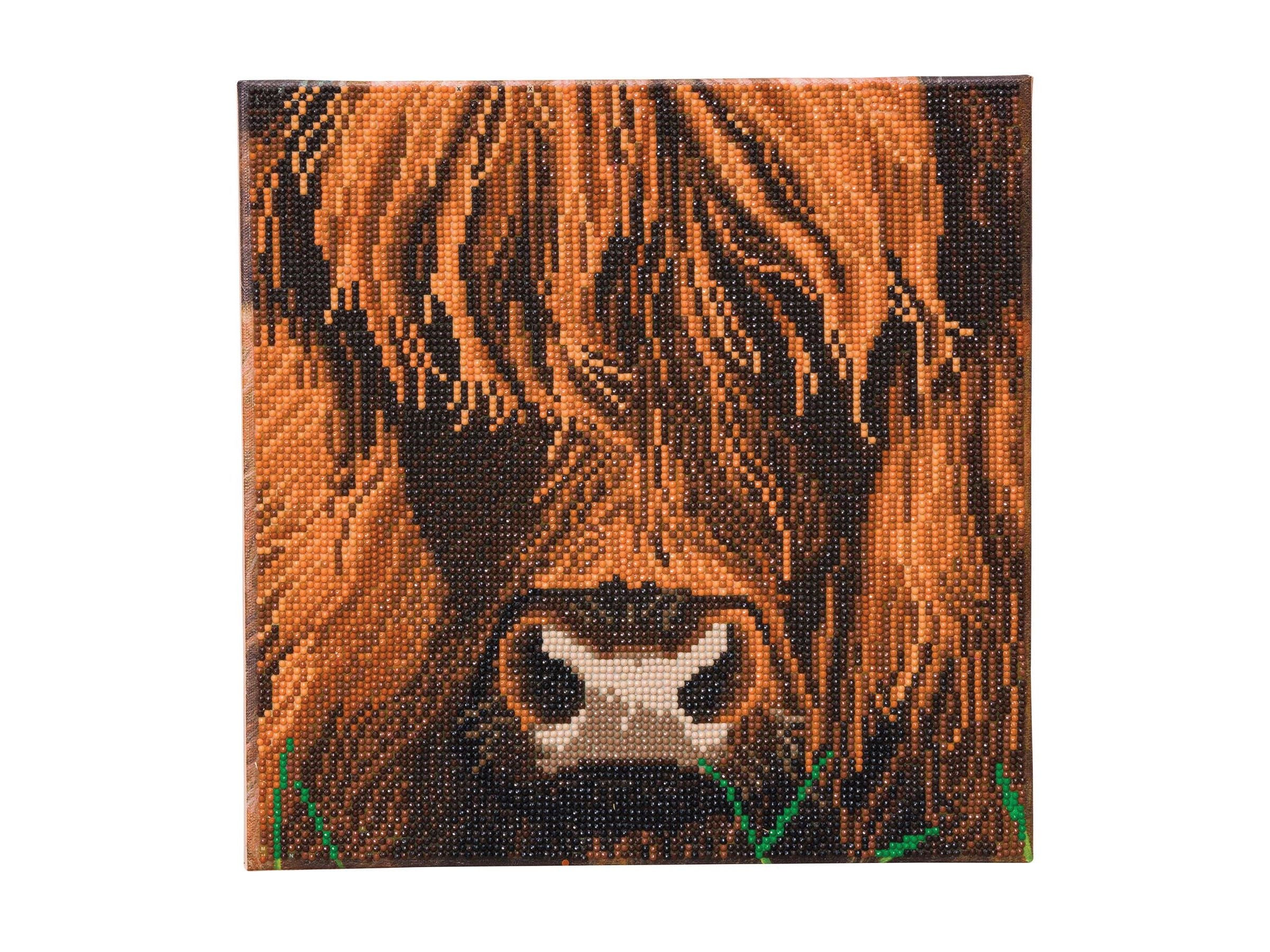 Crystal Art Mounted Kit: Highland Cow Medium Size (11.8" x 11.8")