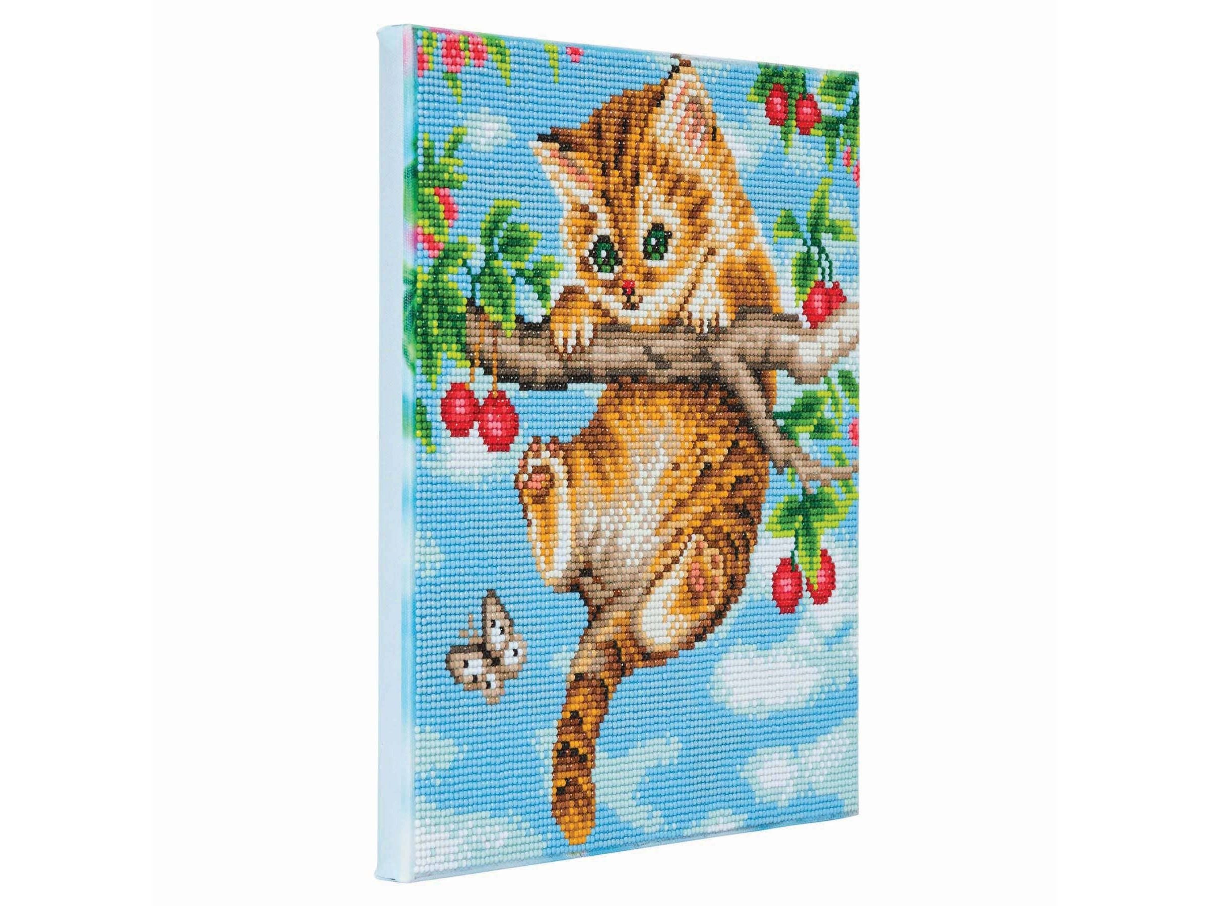 Medium (11.8" x 11.8") Crystal Art Kit - Cherry Kitten