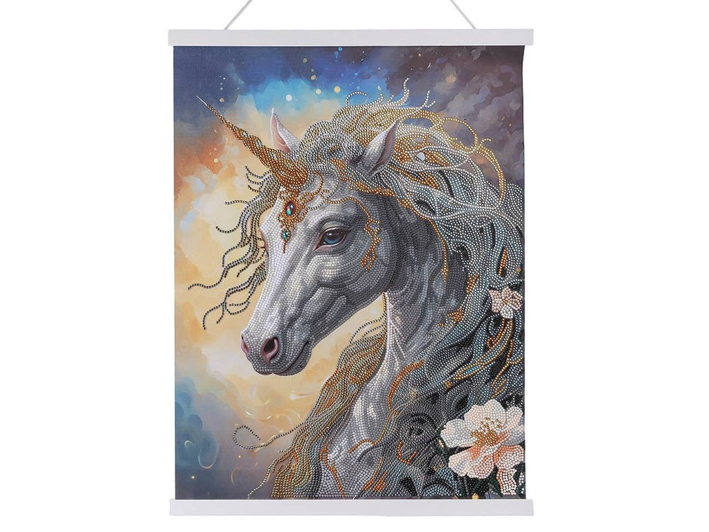 Crystal Art Scroll Kit: Cosmic Unicorn