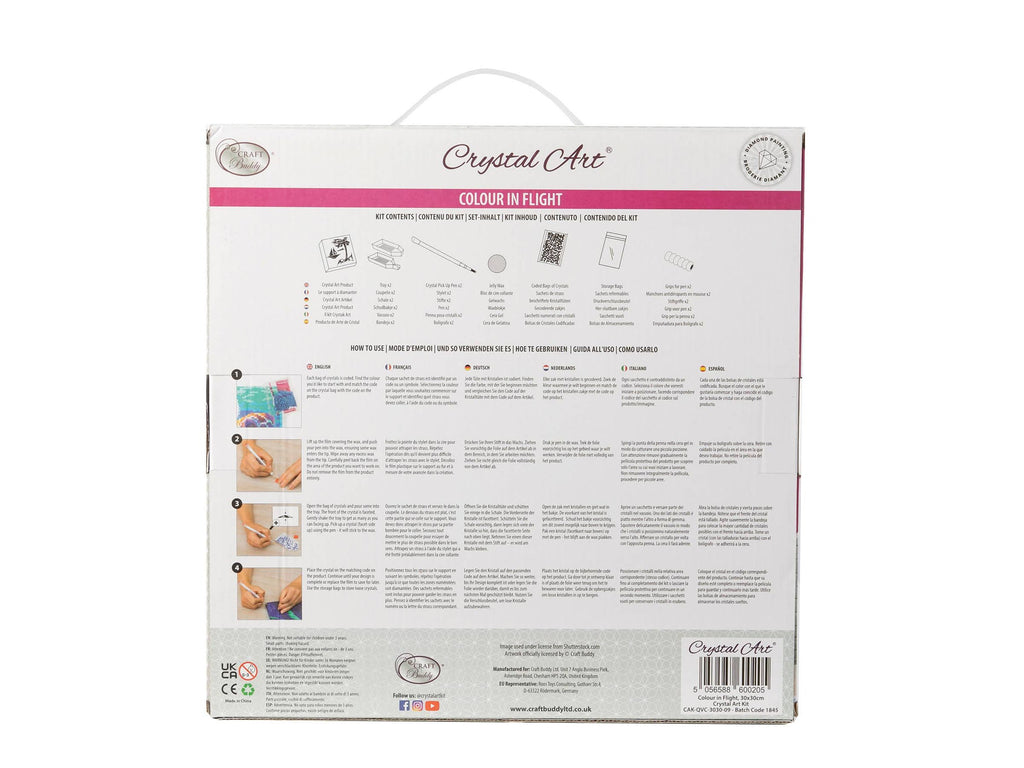 Medium (11.8" x 11.8") Crystal Art Kit - Color in Flight