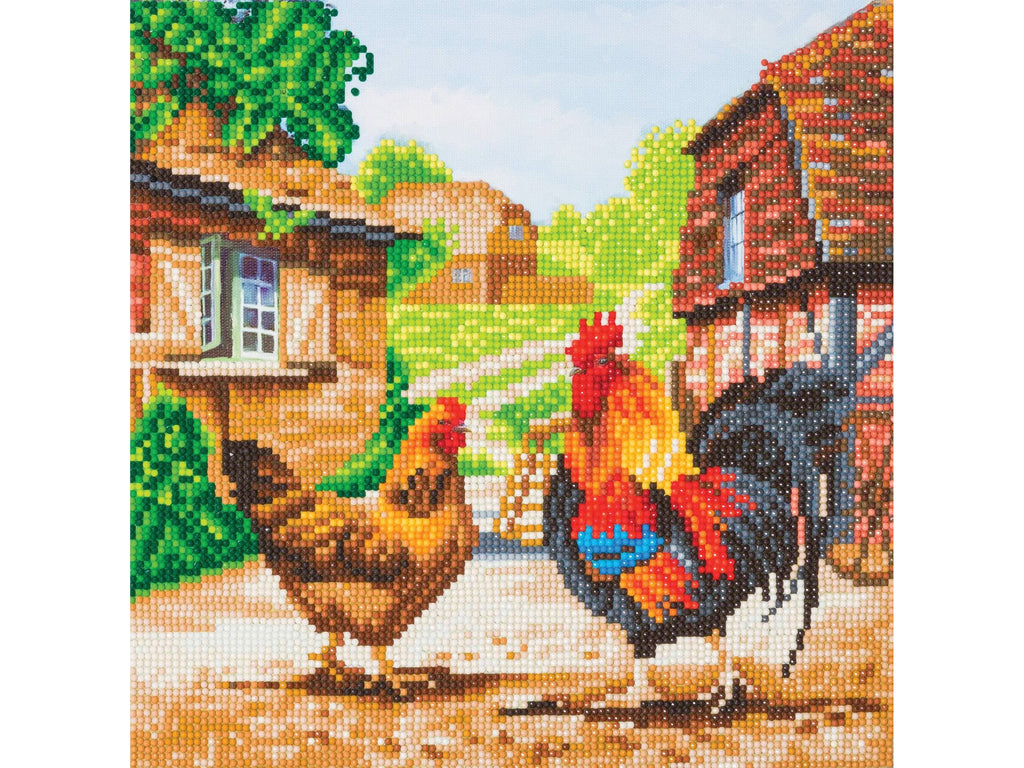 Medium (11.8" x 11.8") Crystal Art Mounted Kit: Farm