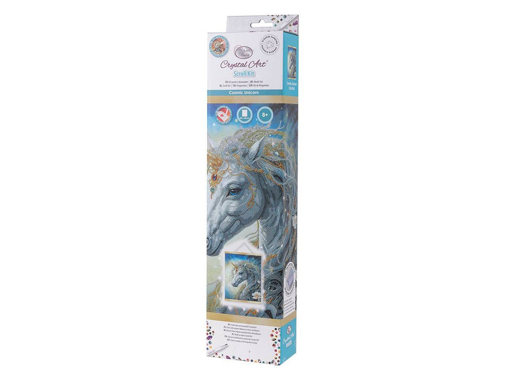Crystal Art Scroll Kit: Cosmic Unicorn