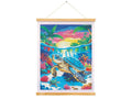 Crystal Art Scroll Kit: Tropical Turtle Paradise