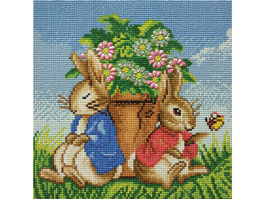 Crystal Art Kit - Peter and Flopsy Medium (11.8" x 11.8")