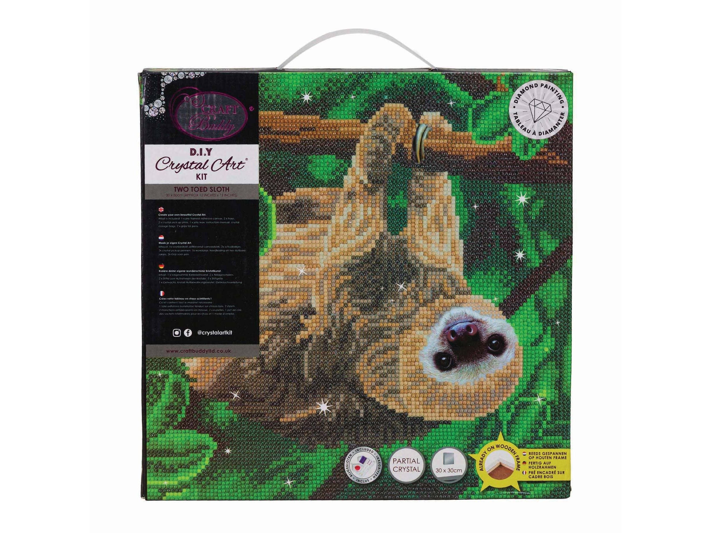 Crystal Art Kit - Two Toed Sloth Medium (11.8" x 11.8")